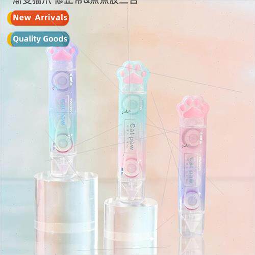 cat paw correction tape dot adhesive 2 in 1  qi meow cute co