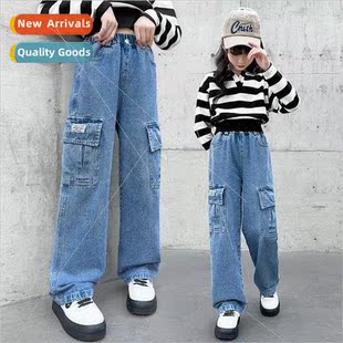 new girls middle clothing and 2023 fall Childrens jeans
