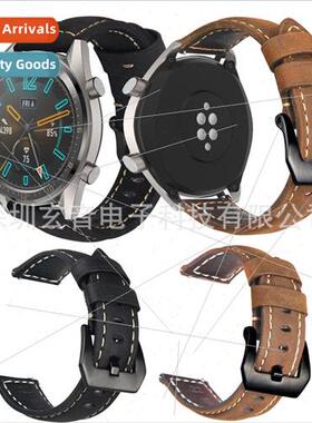 适用 Huawei watch GT/GT2 crazy horse grain leather strap 22m
