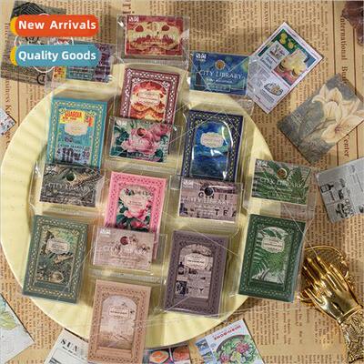 City library material book 100 retro literary mini magazine