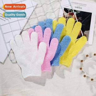 Shower gloves bath towel back scrub mud ash five fingers glo