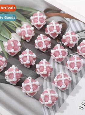 Gentle Hyunya  cats eye stone rice beads balls diy handmade