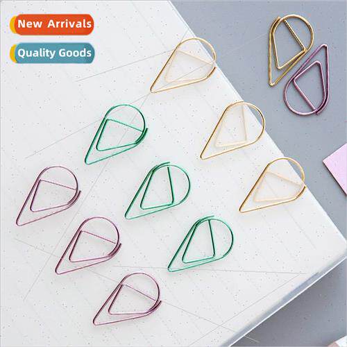 mple water drop paper clip bookmarks 6 colors personalized s