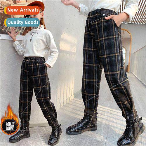 Girls pants padded fall and winter outside the wear Yanqi mi
