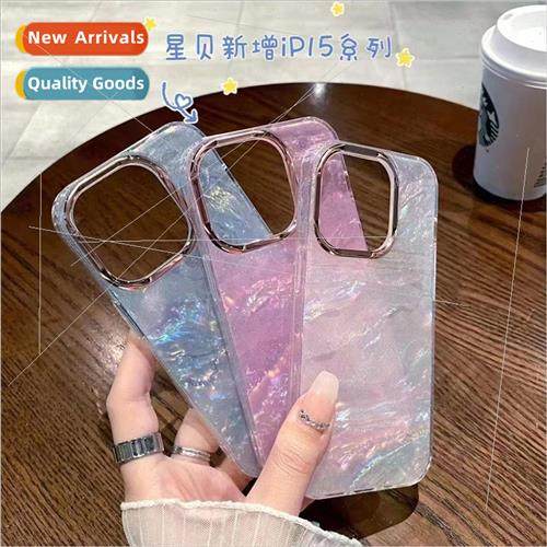 Shell Glitter Gold Bezel IPhone15ProMax Soft Edge Apple 15PR