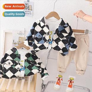 boy three cardigan baby piece new 2023 Spring boys casual