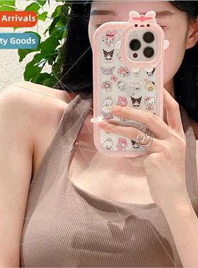 适用 iphone13pro max cartoon pink bow apple 12 phone case 11