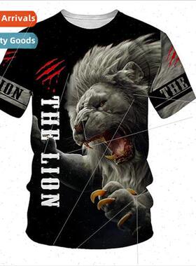 Summer Hot Cool on 3D Digital Print Round Neck Mens Set Tren