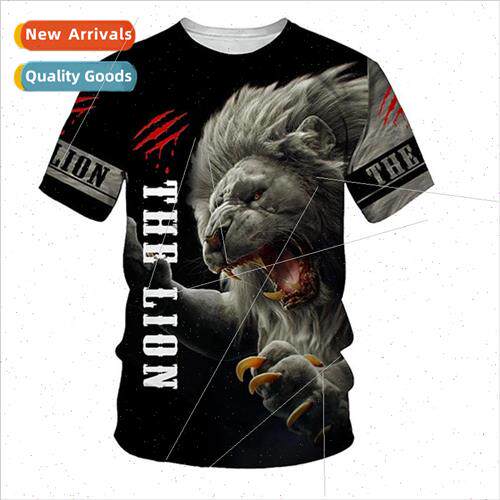 Summer Hot Cool on 3D Digital Print Round Neck Mens Set Tren