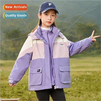 2023 new childrens clothing girls rushing coat jacket fall s