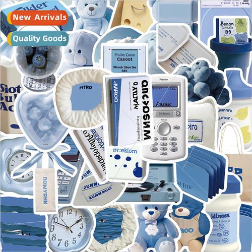 50 blue Ins  cartoon graffiti stickers personalized decorati