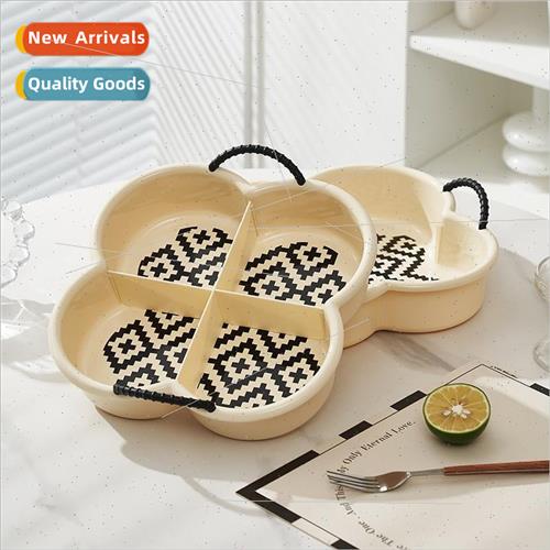 Fruit plate black and white lattice home living room coffee