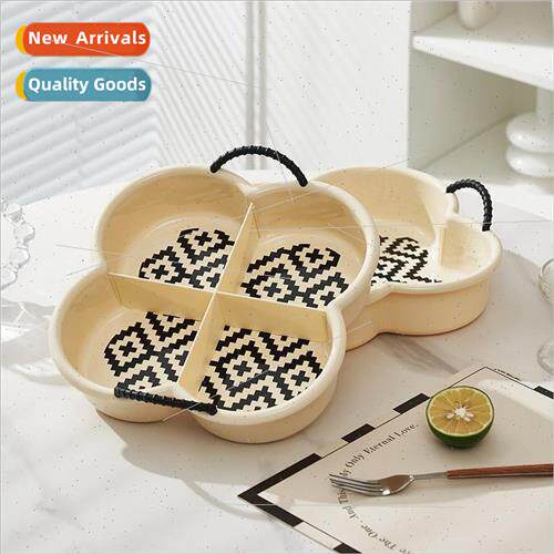 Fruit plate black and white lattice home living room coffee