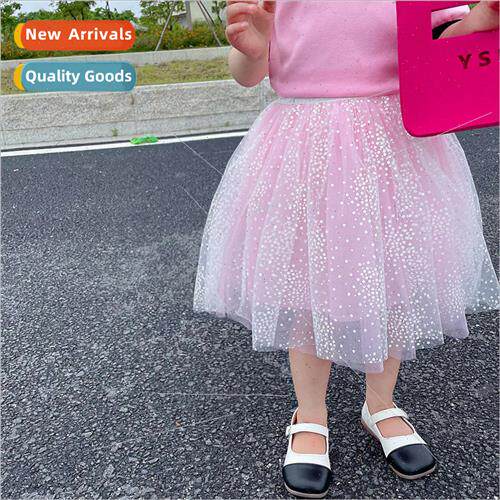 Girls half-body skirt children fluffy cake princess new Yang