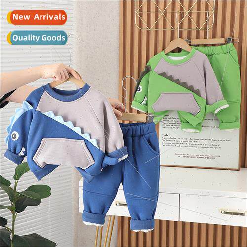 2023 winter new childrens cartoon two-piece Korean  of the d