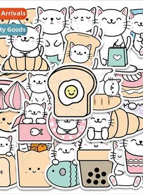 25 -repeating cute little meow meow graffiti stickers luggag