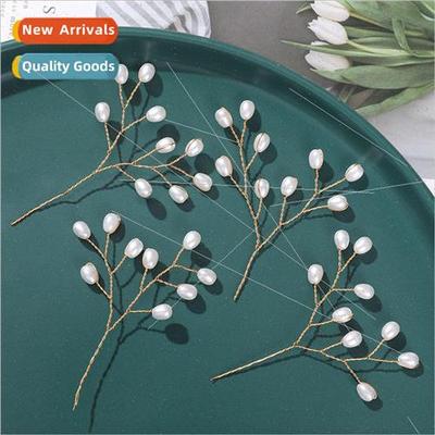 Ancient  aesthetic imitation pearl rice beads twigs diy hand