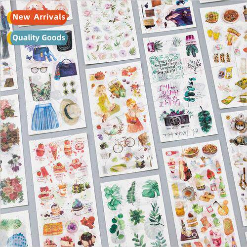ins small fresh 3 into flat stickers daily things set DIY al