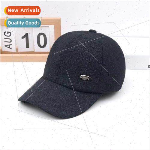 Middle-aged and elderly mens hat in the fall and winter dad