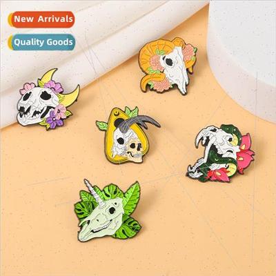 Animal Skull Horror Brooch Memorial Day Japanese Style Baked