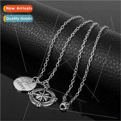 Friends Compass Necklace Fashion Popular Vintage Aged Compas