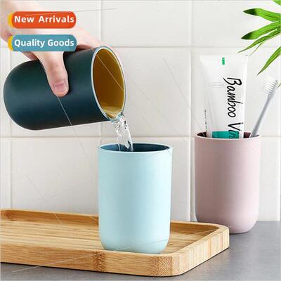 Household simple two-color toothbrush cup plain bathroom mou