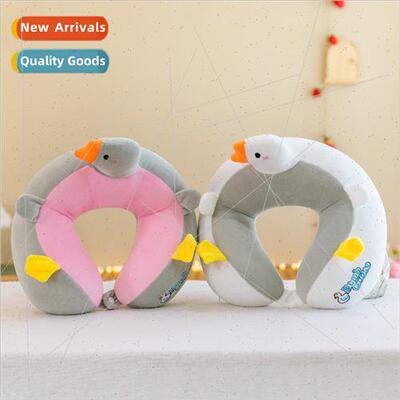 Large white goose u-shaped pillow cervical pillow neck cute