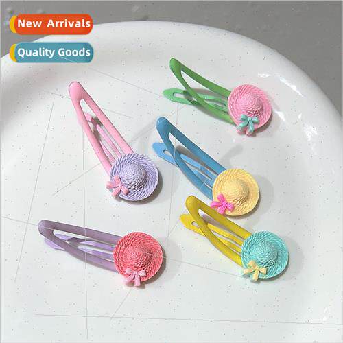 Teenage girl heart children colorful straw hat sun hat clip