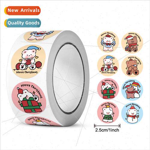 Rolls of stickers Christmas holiday decorations gift series