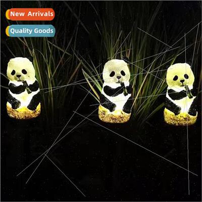 Solar Resin Panda LED ght Outdoor Waterproof Landscape Lamp
