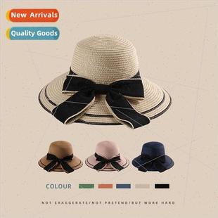 Women Summer Sun Hat Sha Vacation Beach Outing Straw Outdoor