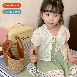 girl 适用eign suit piece two Mori baby new 2023 summer Girls