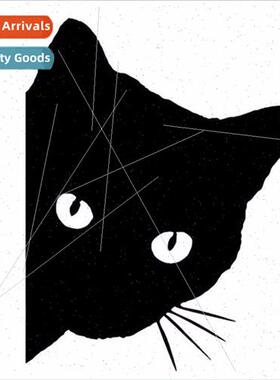 Section cartoon cat car stickers reflective personalized bod