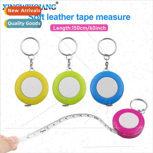 Cartoon retractable soft ruler candy color round tape measur
