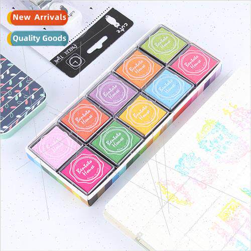 Korean stationery 4*4cm finger painting color printing clay