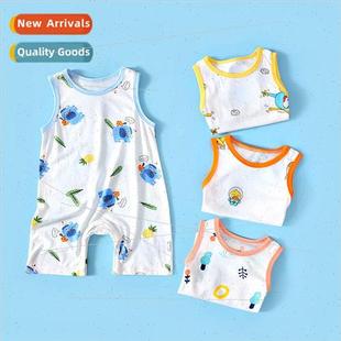 paja sleeveless silk ice the section thin onesie boy Baby
