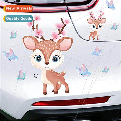 A deer peace cute decorative stickers cartoon deer car stick