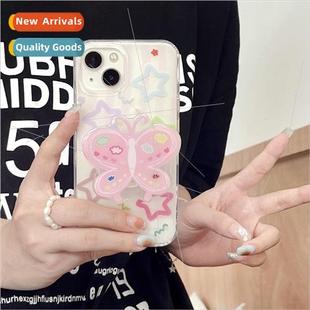 Dopamine Colorful Stars iPhone 14 Butterfly Stand 15 ProMax