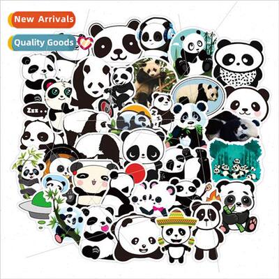 50 cartoon cute panda stickers electric car laptop refrigera