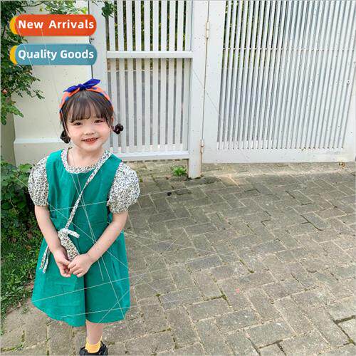 Girls dress 2022 summer new Korean  of the little girl flora