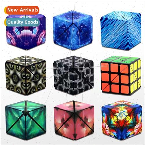 Hundred variations of geometric cube magnetic three-dimensio