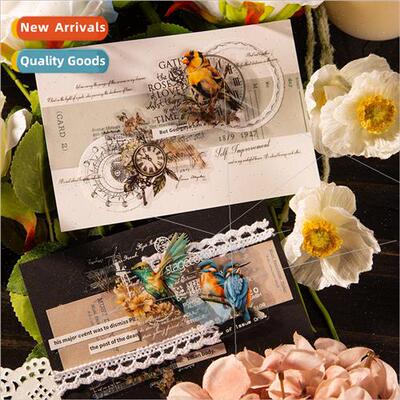 Flying Bird and Song Series ght Retro Manuscript Text Handbo