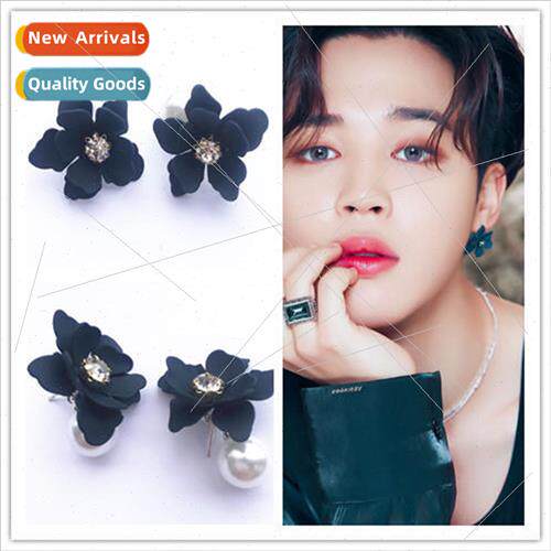 Park  Min JIMIN ins Korea small fresh flower earrings female