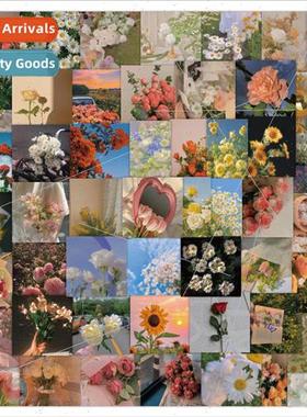 ins retro flower stickers plants flowers illustration handbo