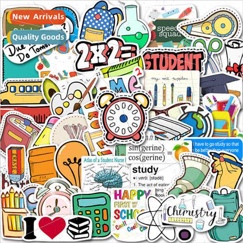 50 school season student stationery supplies cartoon graffit