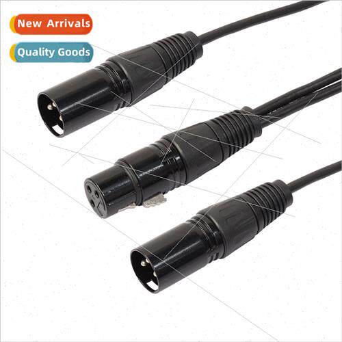 0.3M Black Zinc Alloy Ca Female to Dual Ca Male 1 in 2 Audio