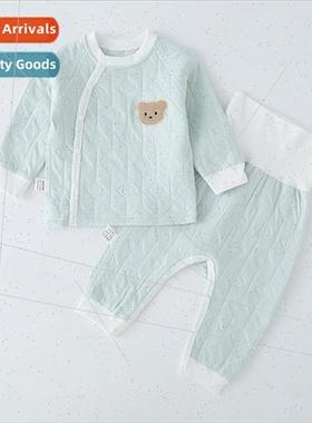 Baby winter clothes set of cotton thickened warm high waist