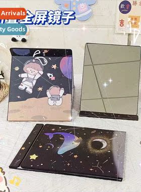 Folding small mirror female students dormitory desktop can s