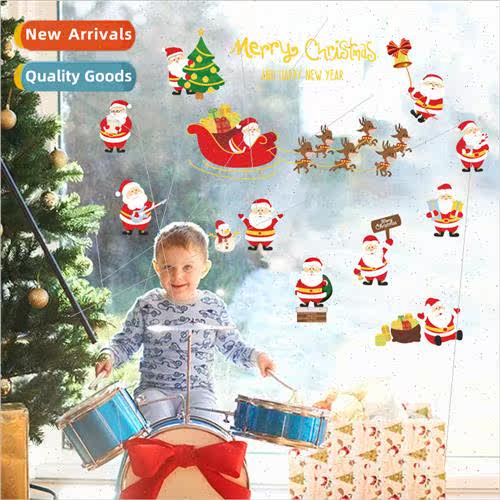 ABQ6009 Christmas cartoon wall stickers kindergarten window