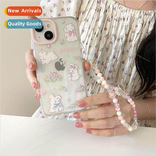 Girls glitter tulip rabbit 适用 Apple 13 phone case 14ProMax
